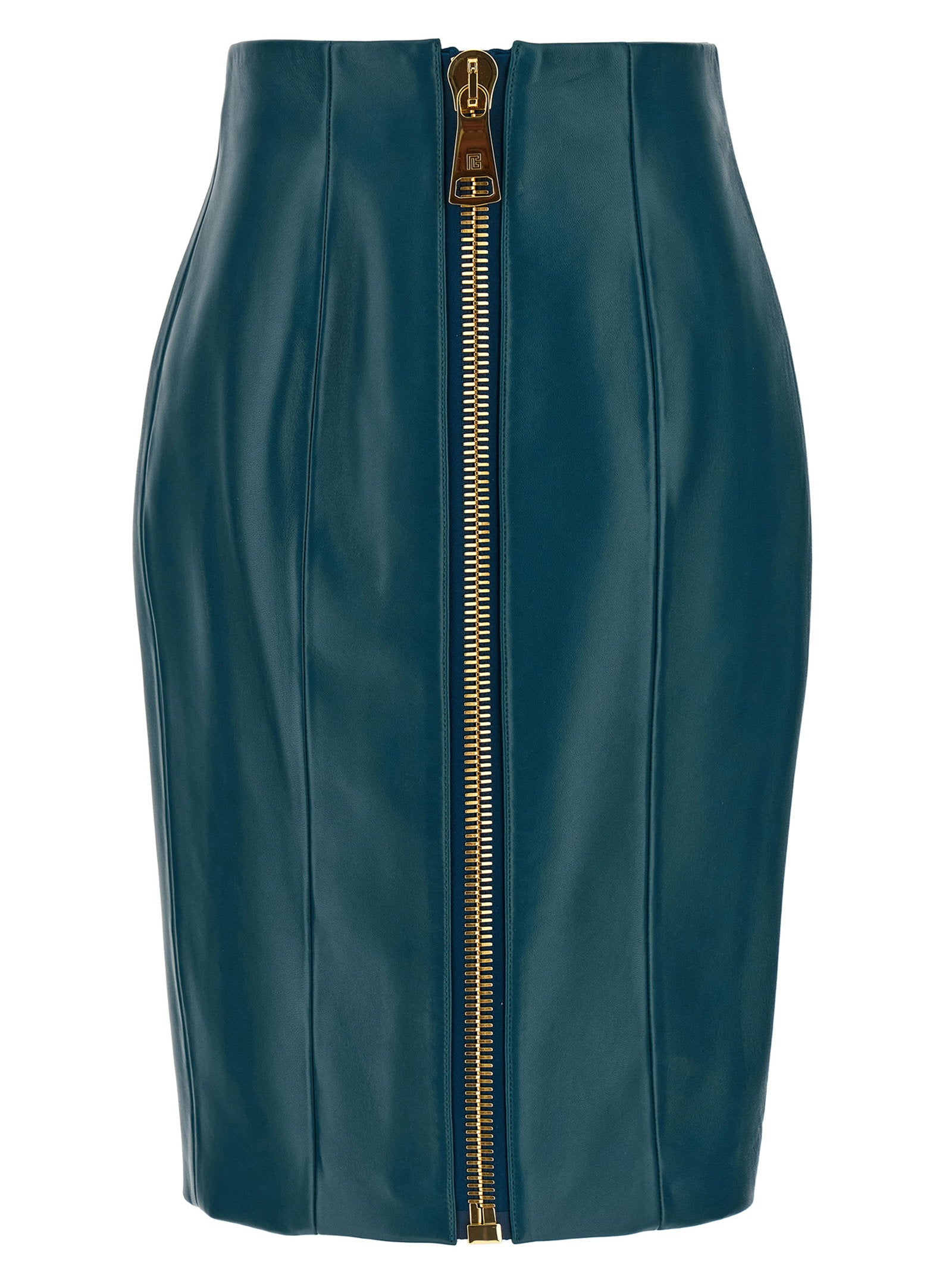 Balmain Xl Zip Skirt Blue