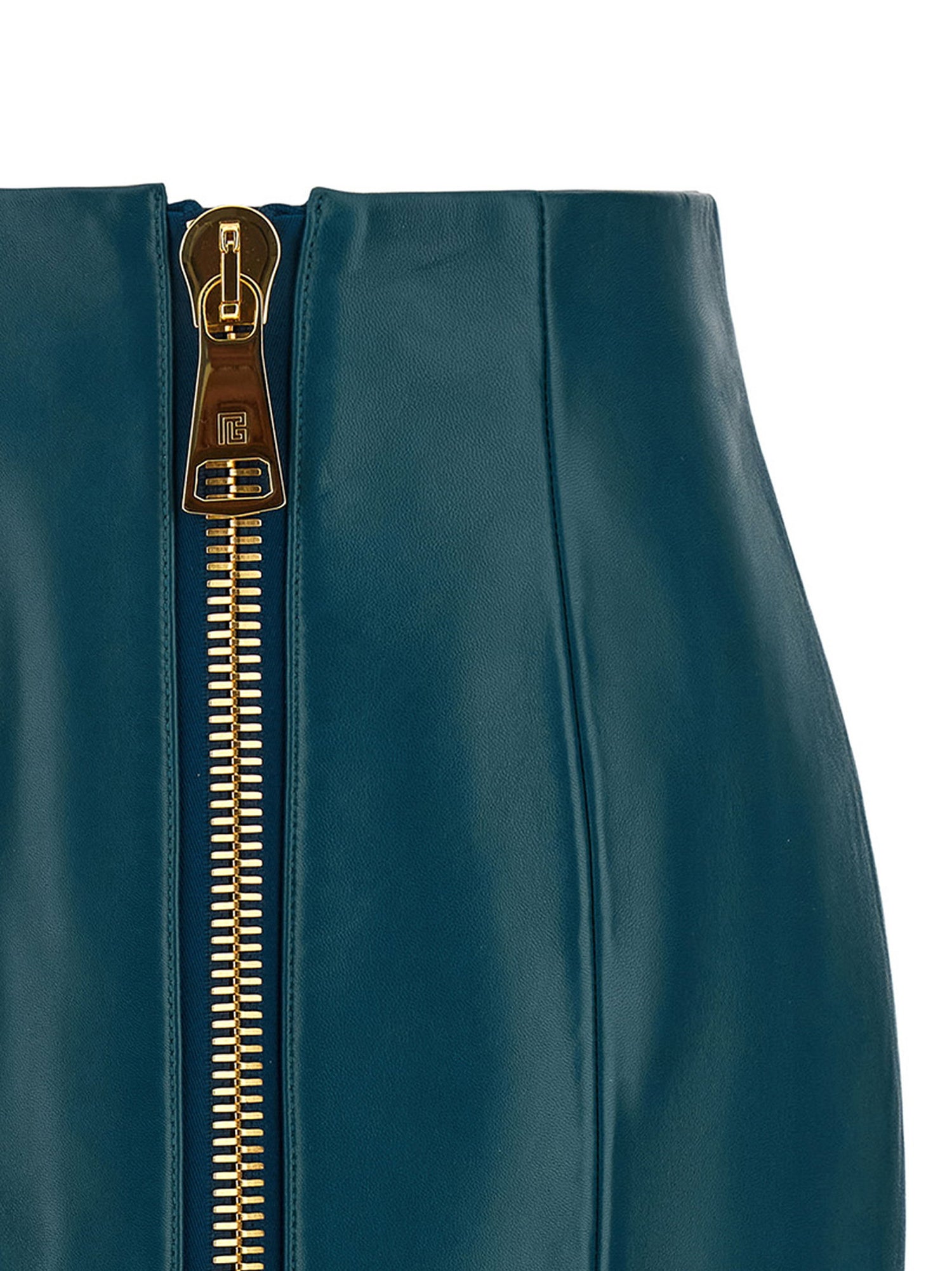 Balmain Xl Zip Skirt Blue