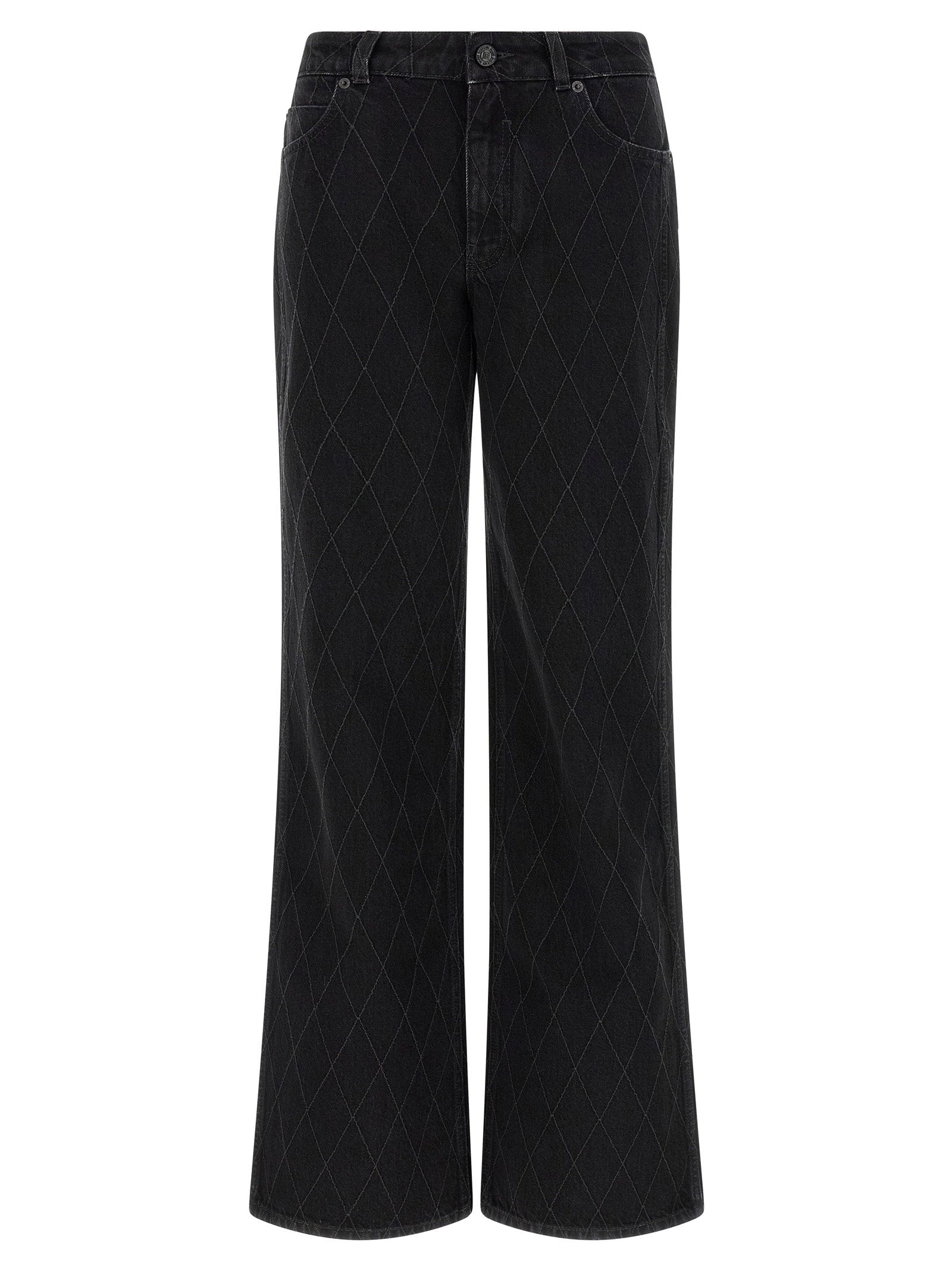 Balmain Diamond-shaped Jeans Black