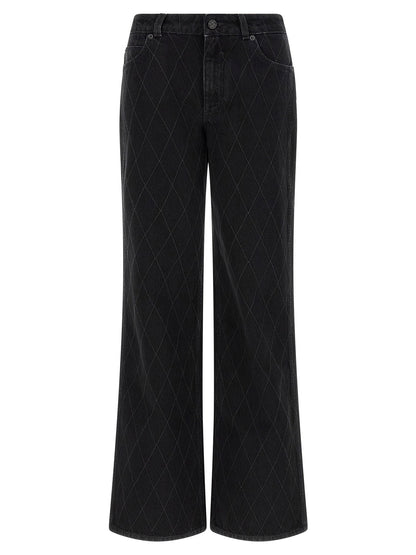 Balmain Diamond-shaped Jeans Black