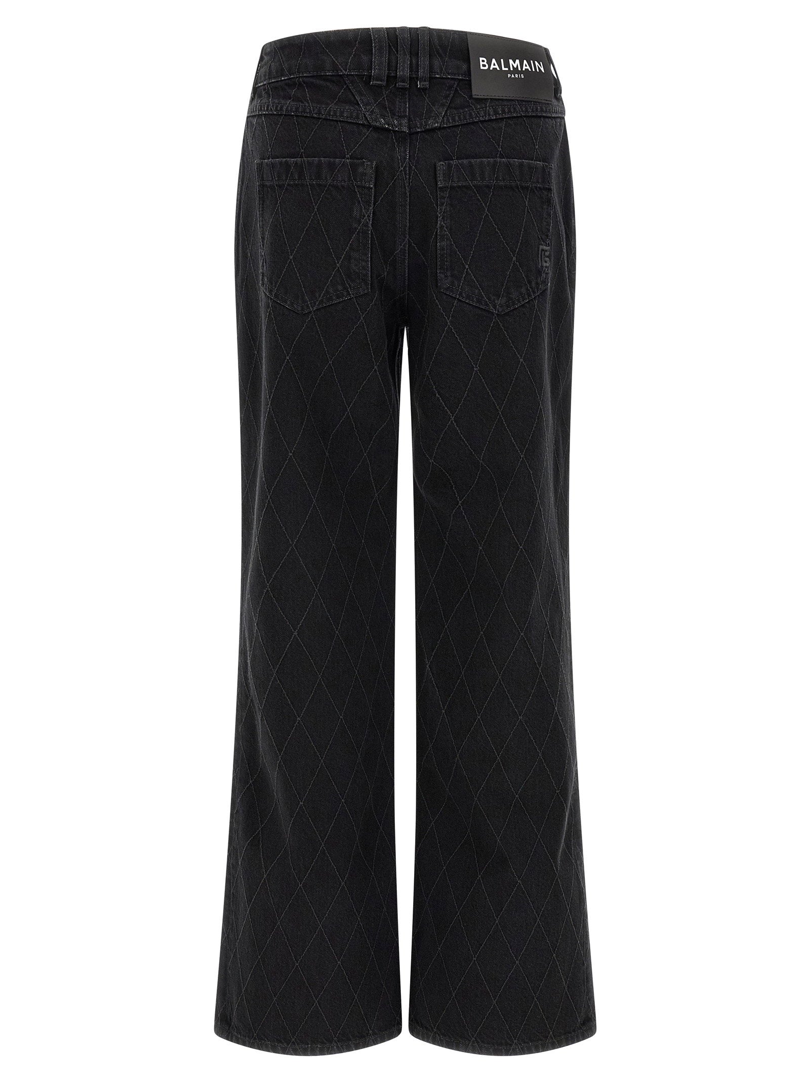 Balmain Diamond-shaped Jeans Black