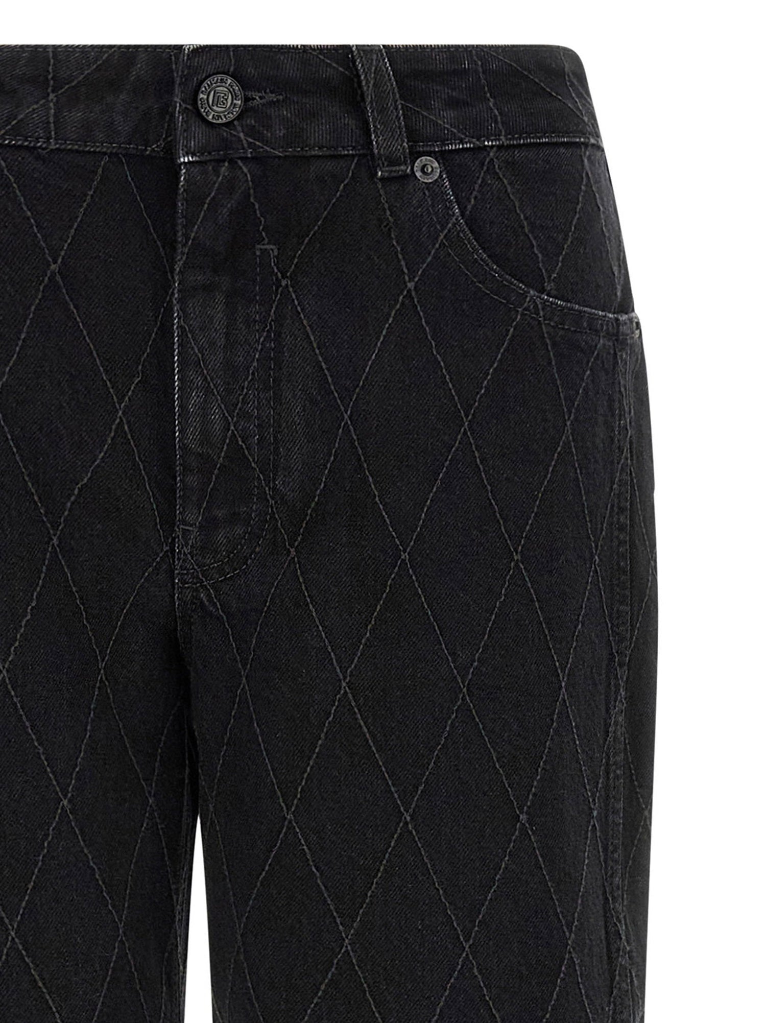 Balmain Diamond-shaped Jeans Black