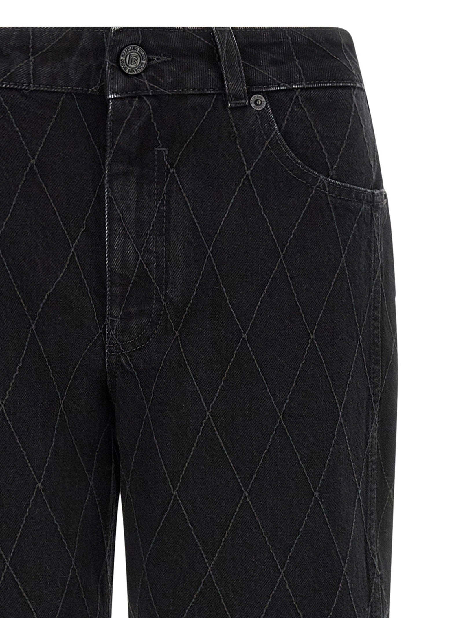 Balmain Diamond-shaped Jeans Black