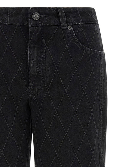 Balmain Diamond-shaped Jeans Black