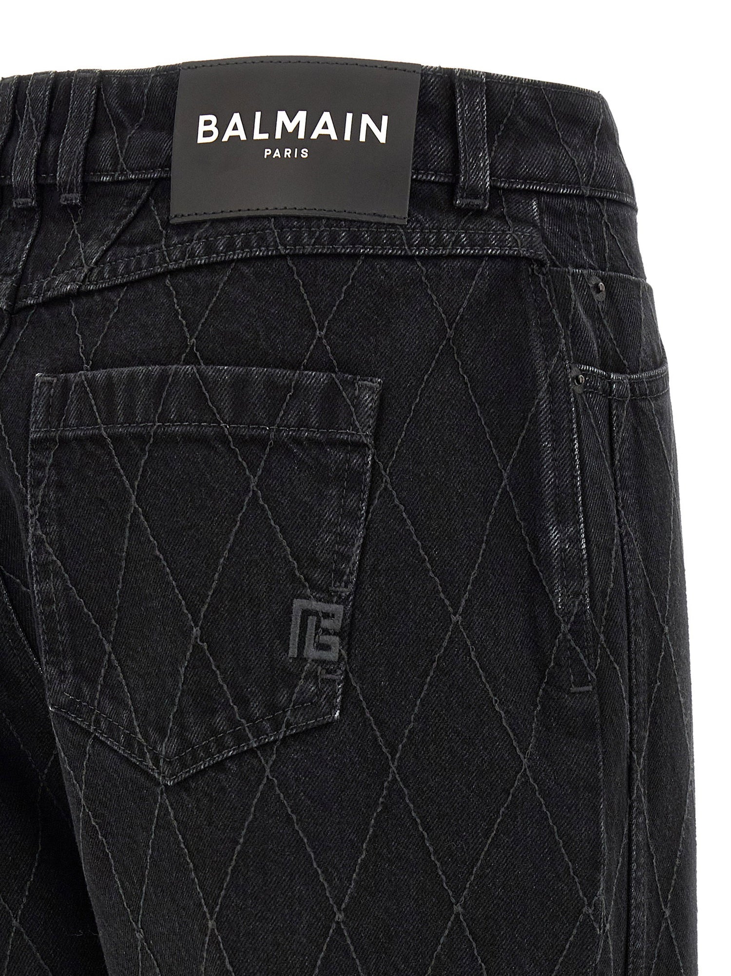 Balmain Diamond-shaped Jeans Black