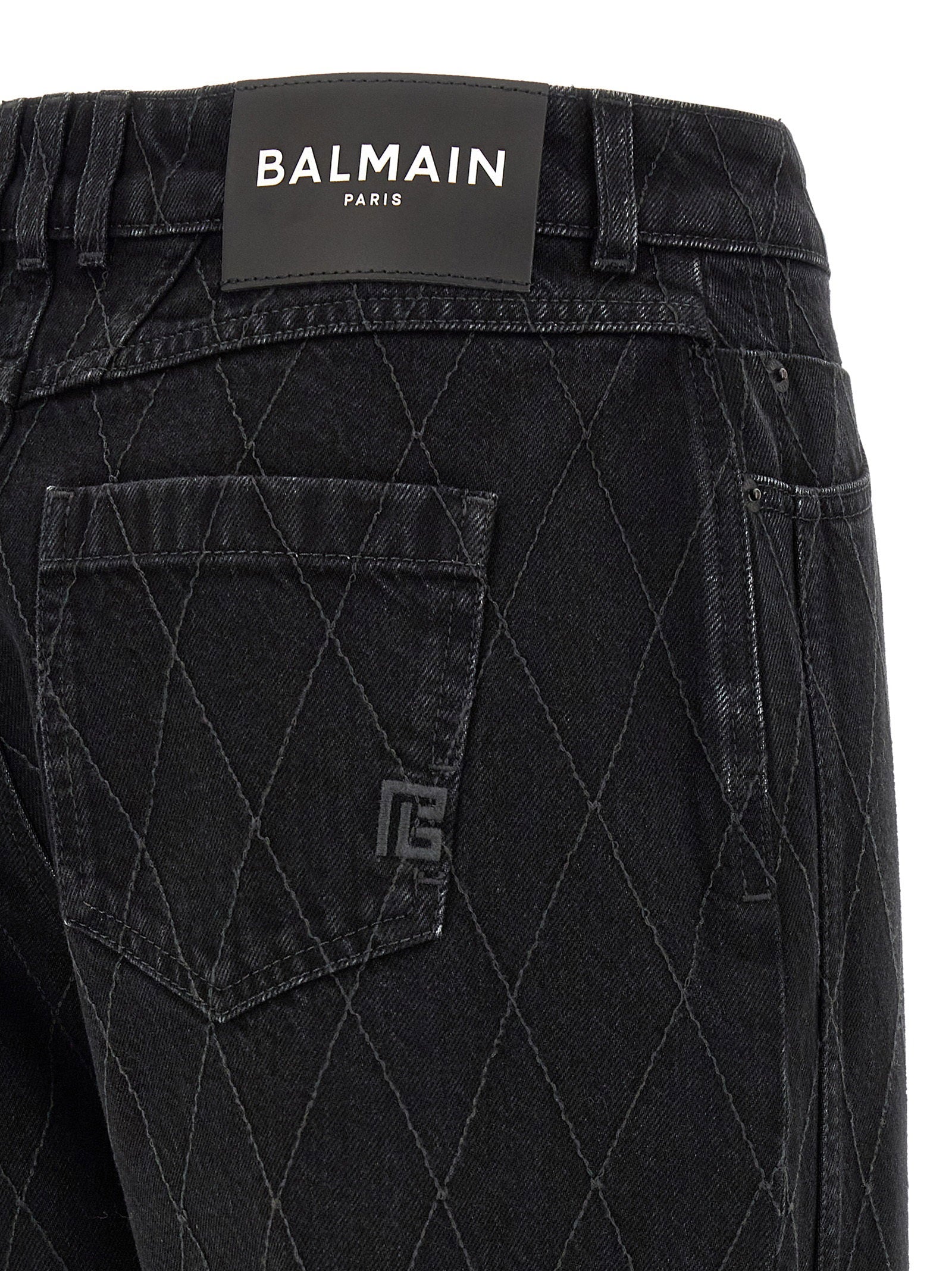 Balmain Diamond-shaped Jeans Black
