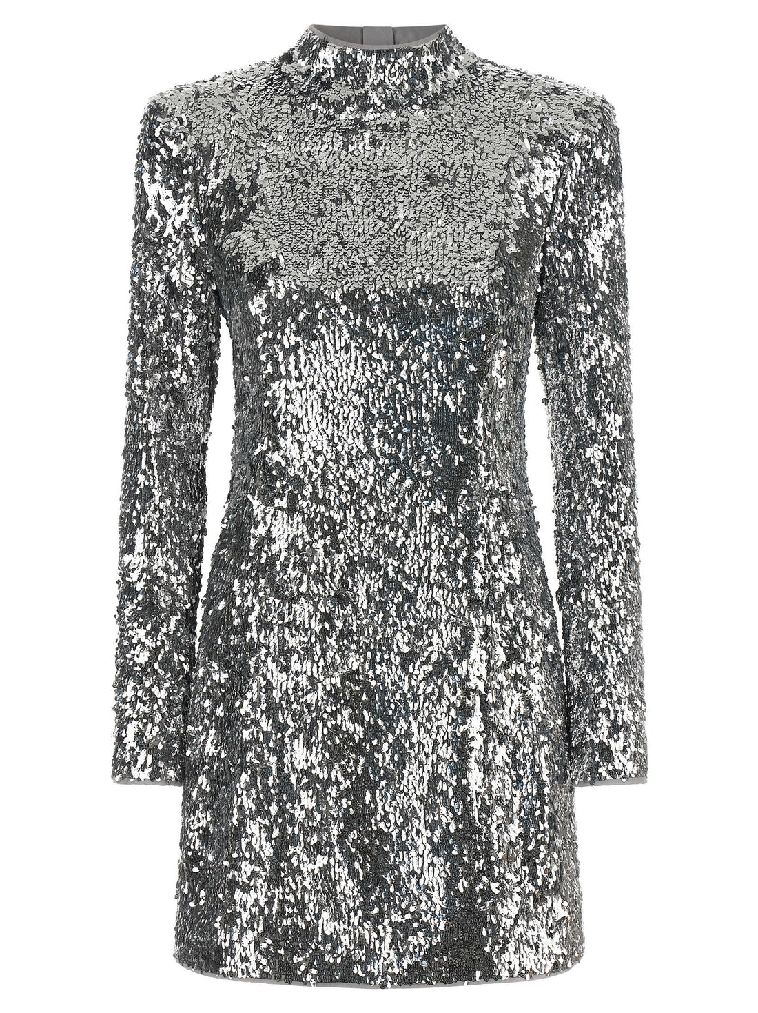 Balmain Sequin Dress Silver