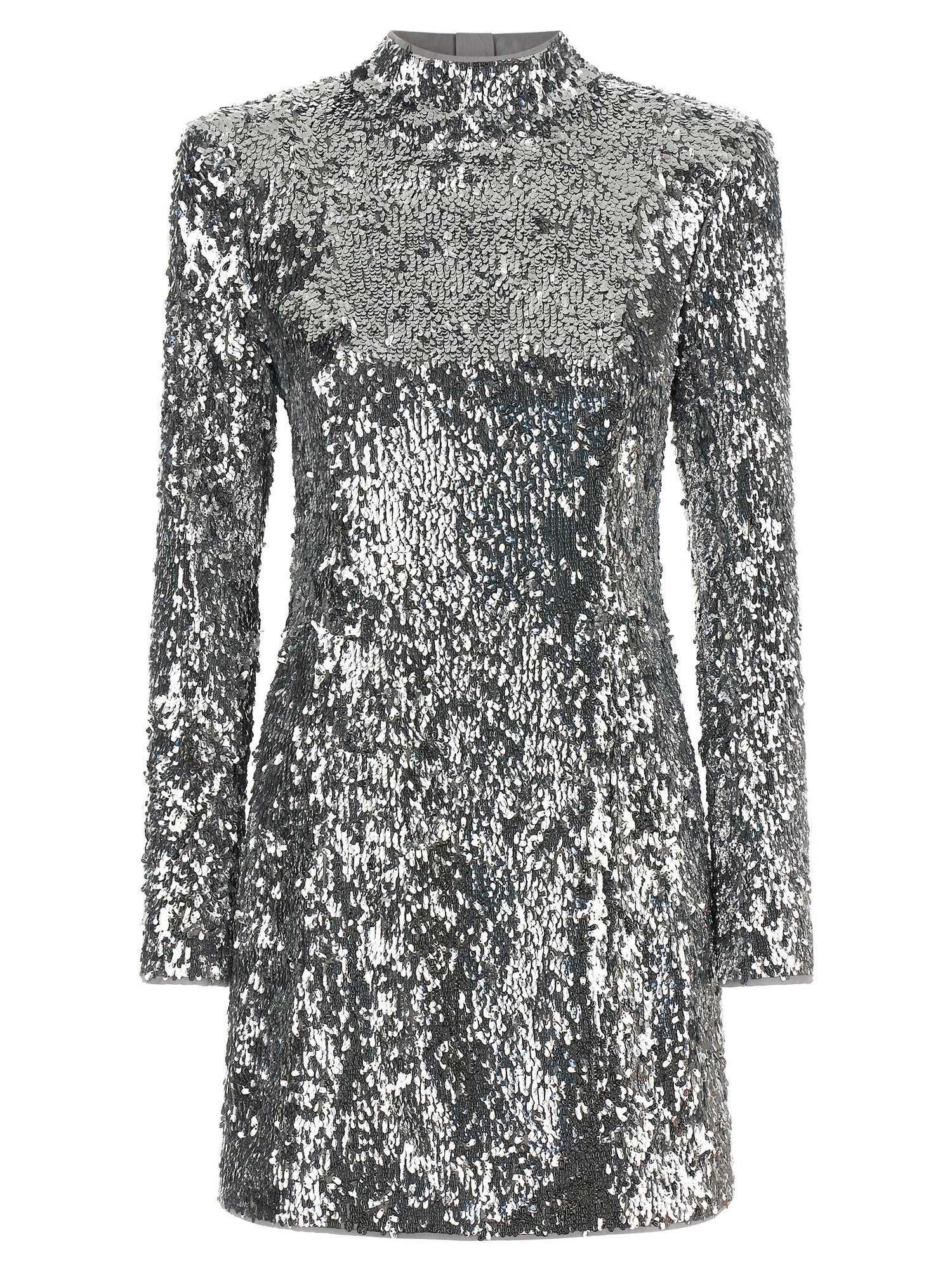 Balmain Sequin Dress Silver