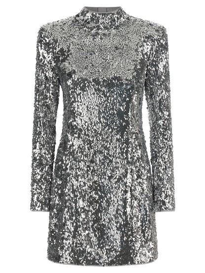 Balmain Sequin Dress Silver