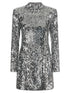 Balmain Sequin Dress Silver