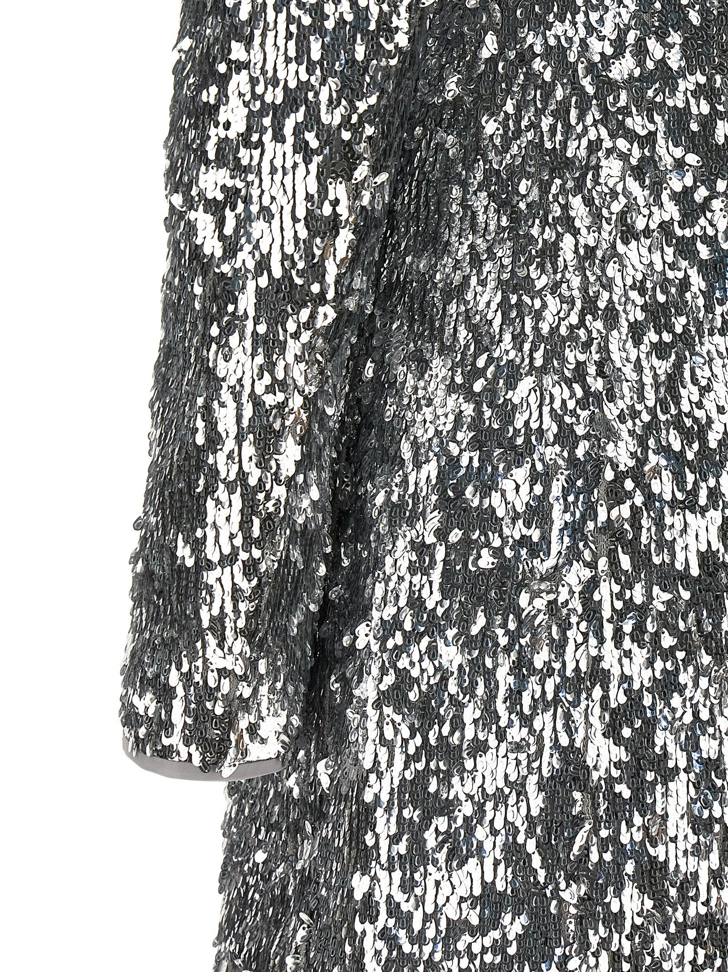 Balmain Sequin Dress Silver