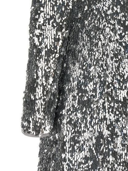 Balmain Sequin Dress Silver