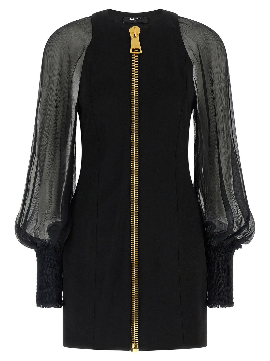 Balmain Xl Zip Dress Black