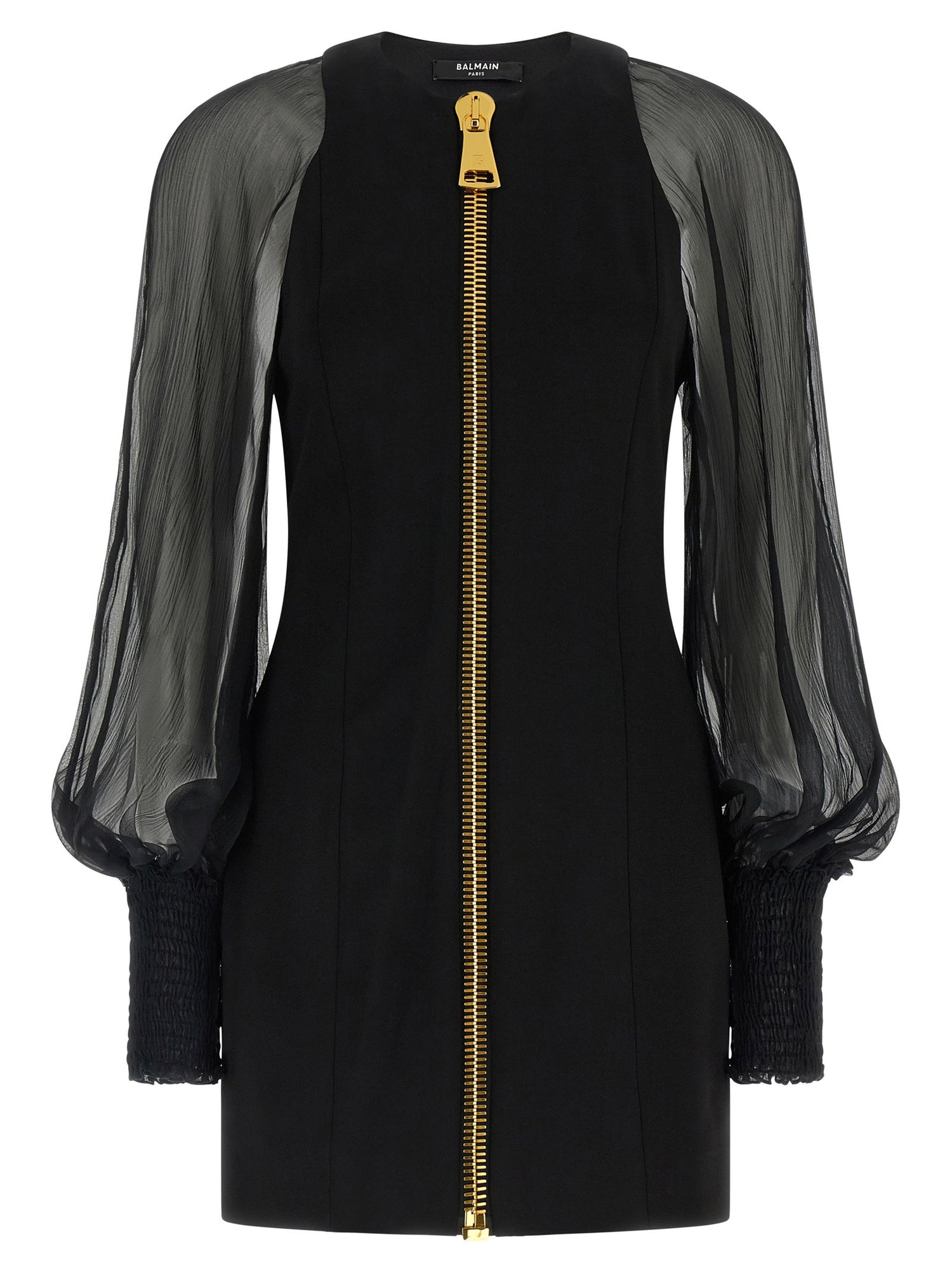 Balmain Xl Zip Dress Black