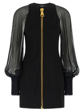 Balmain Xl Zip Dress Black