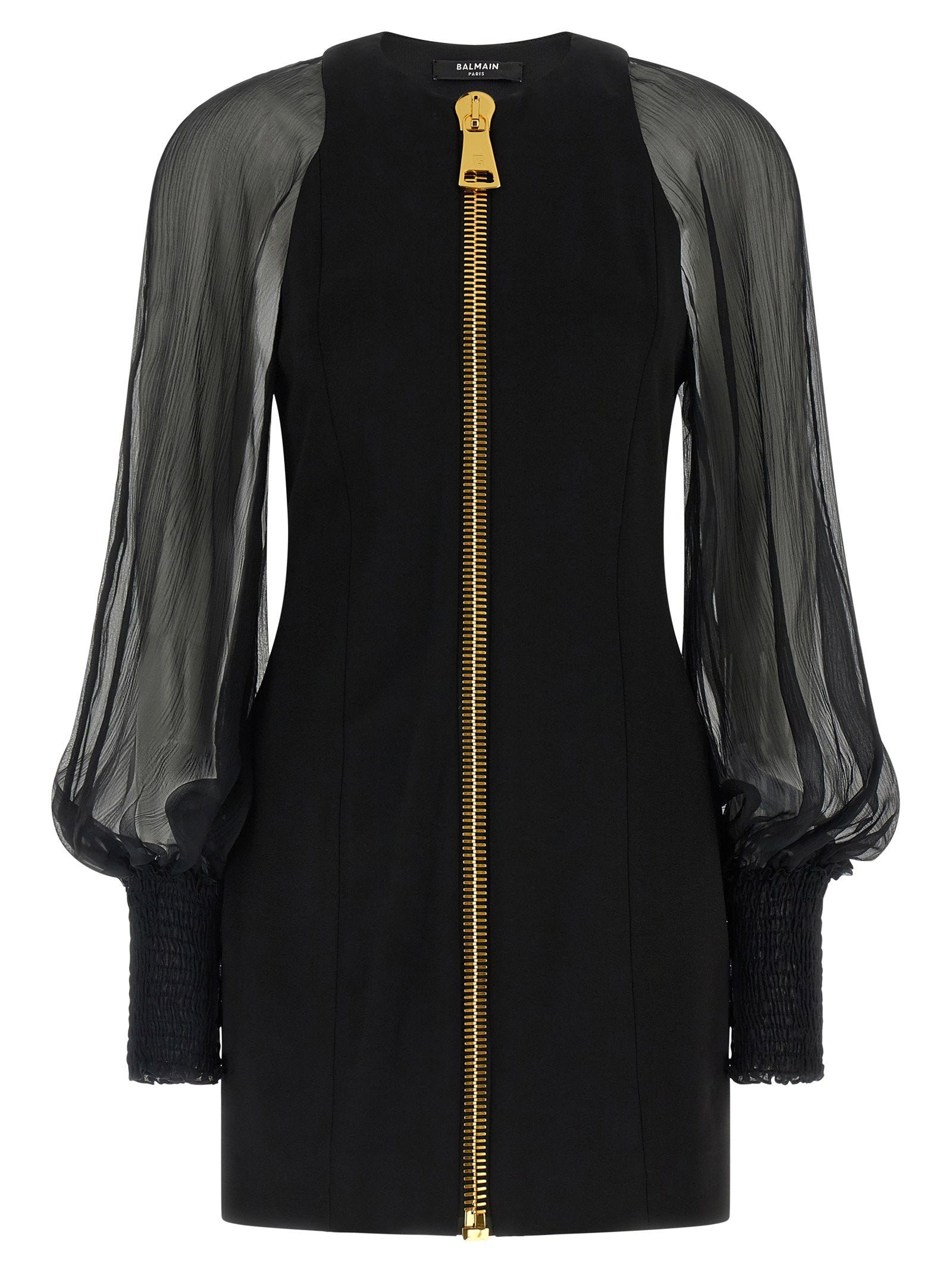 Balmain Xl Zip Dress Black