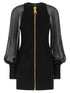 Balmain Xl Zip Dress Black