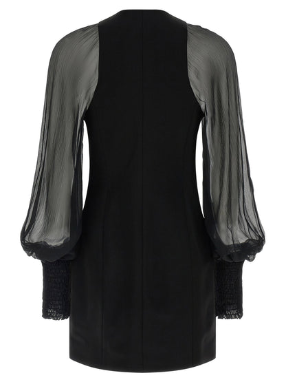 Balmain Xl Zip Dress Black