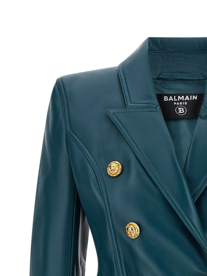 Balmain Testa Di Leone Blazer Blue