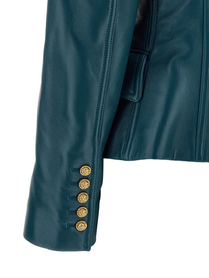 Balmain Testa Di Leone Blazer Blue