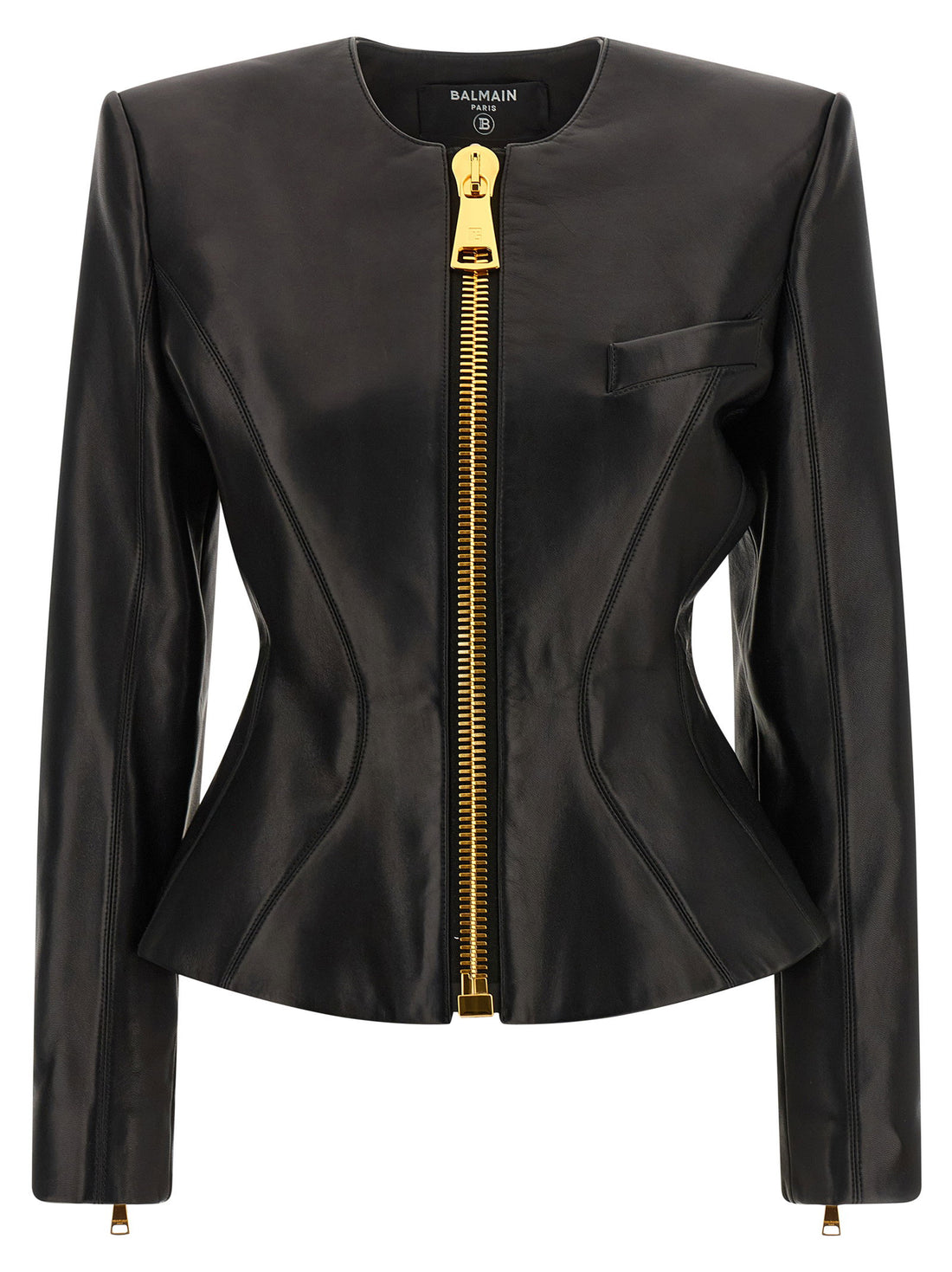 Balmain Leather Jacket Black  