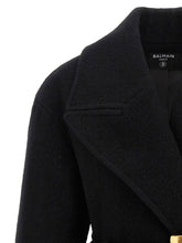 Balmain Anthem Belted Caban Black