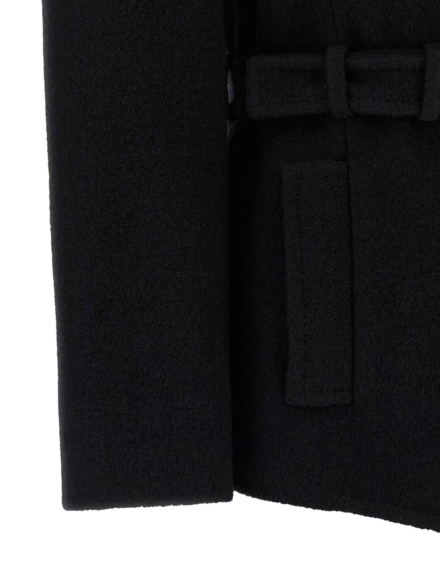 Balmain Anthem Belted Caban Black