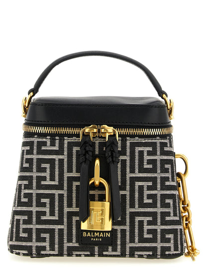 Balmain Pulse Vanity Handbag White/black