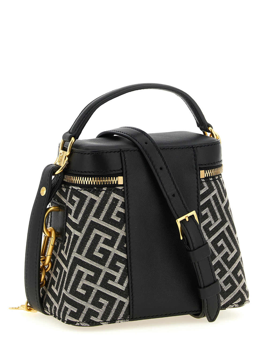 Balmain Pulse Vanity Handbag White/black