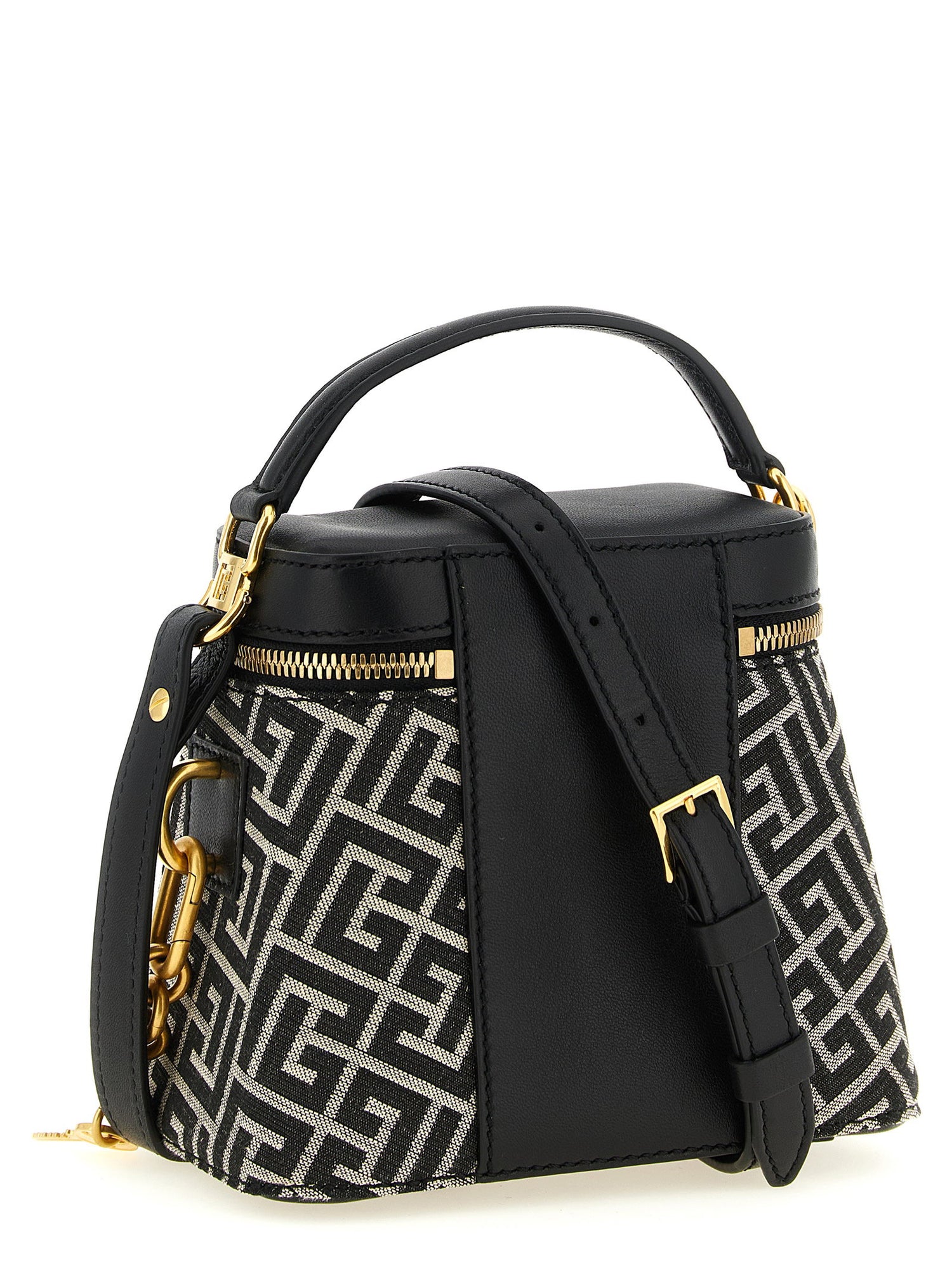 Balmain Pulse Vanity Handbag White/black