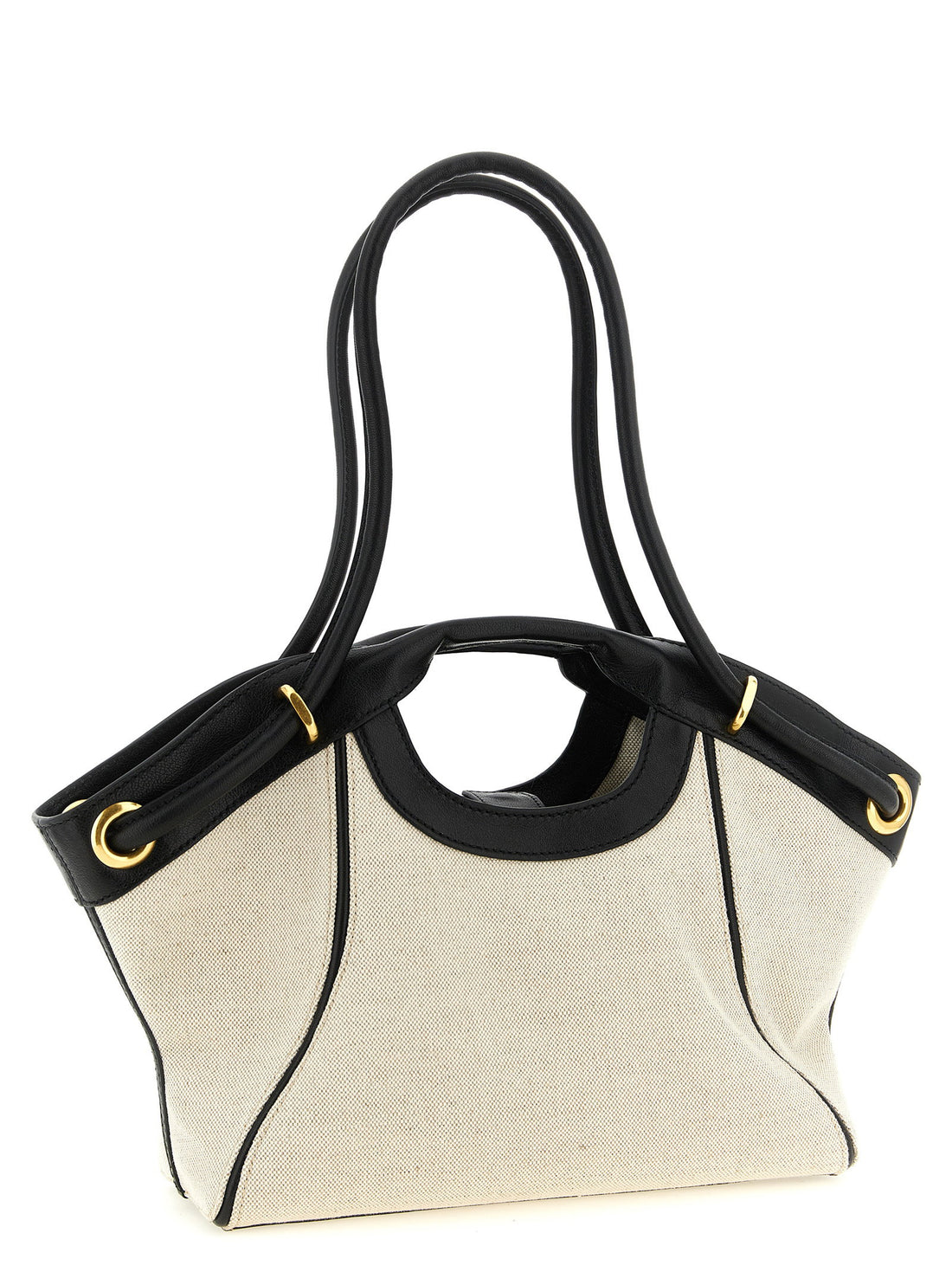 Balmain Medium Tote Shopping Bag White/black
