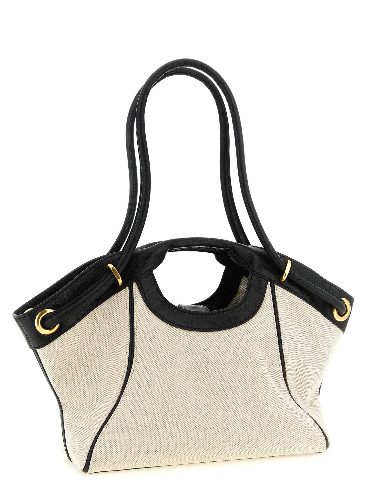 Balmain Medium Tote Shopping Bag White/black