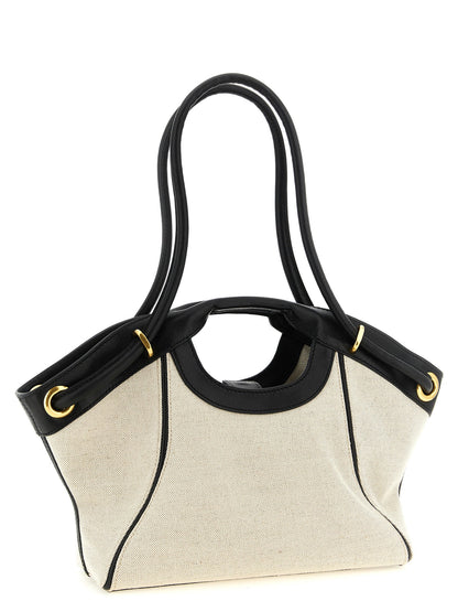 Balmain Medium Tote Shopping Bag White/black
