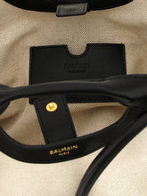 Balmain Medium Tote Shopping Bag White/black