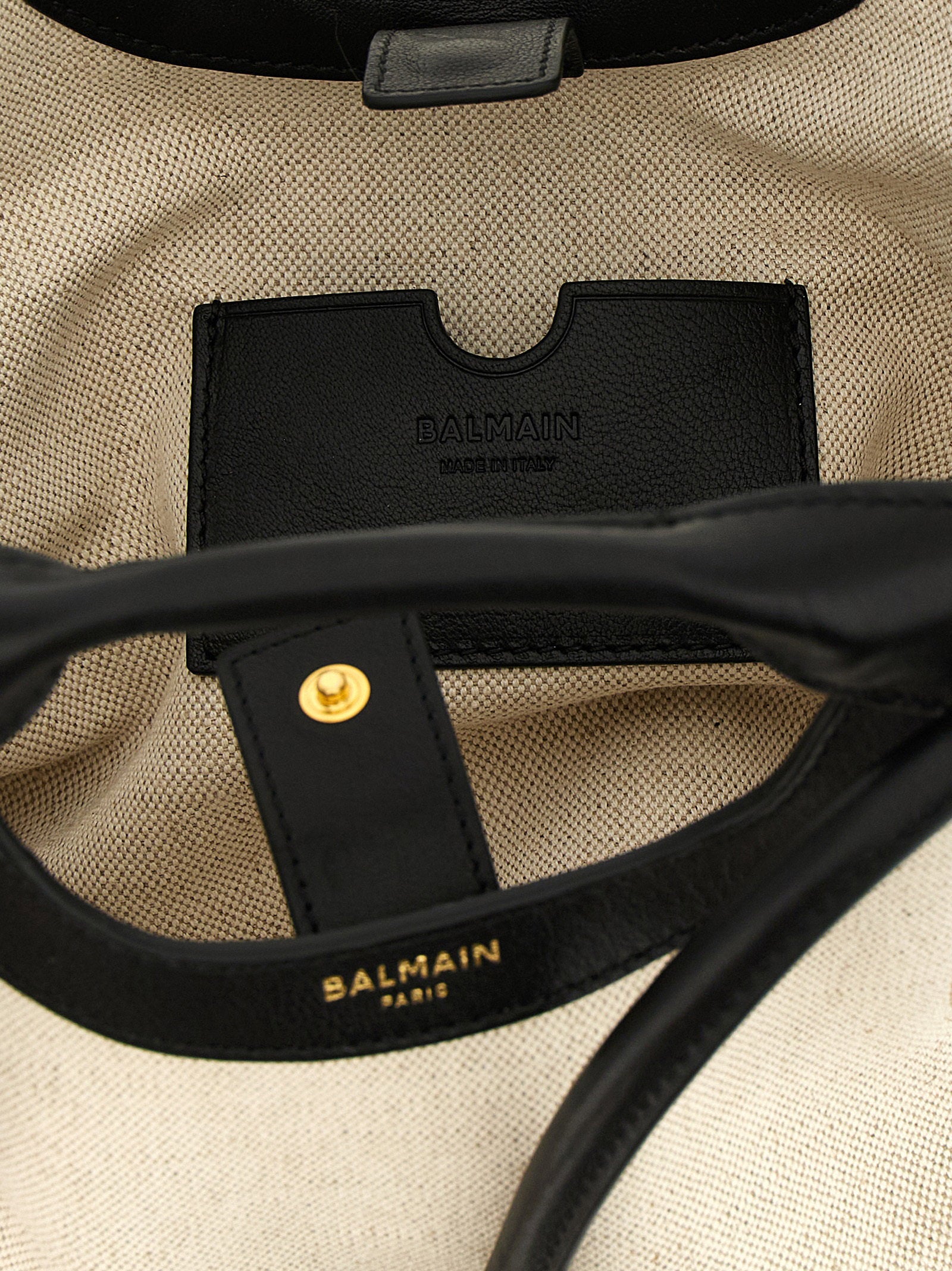 Balmain Medium Tote Shopping Bag White/black