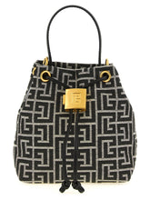 Balmain Pulse Mini Bucket Bag White/black