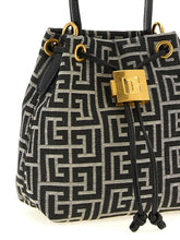Balmain Pulse Mini Bucket Bag White/black