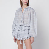 ISABEL MARANT Étoile Polly Cotton Lace Blouse Light blue