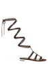 Aquazzura Infinity Chain Gladiator Sandals Brown