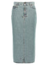 Moschino Rivets Denim Skirt Light blue