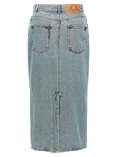 Moschino Rivets Denim Skirt Light blue