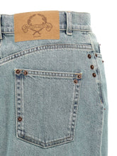 Moschino Rivets Denim Skirt Light blue