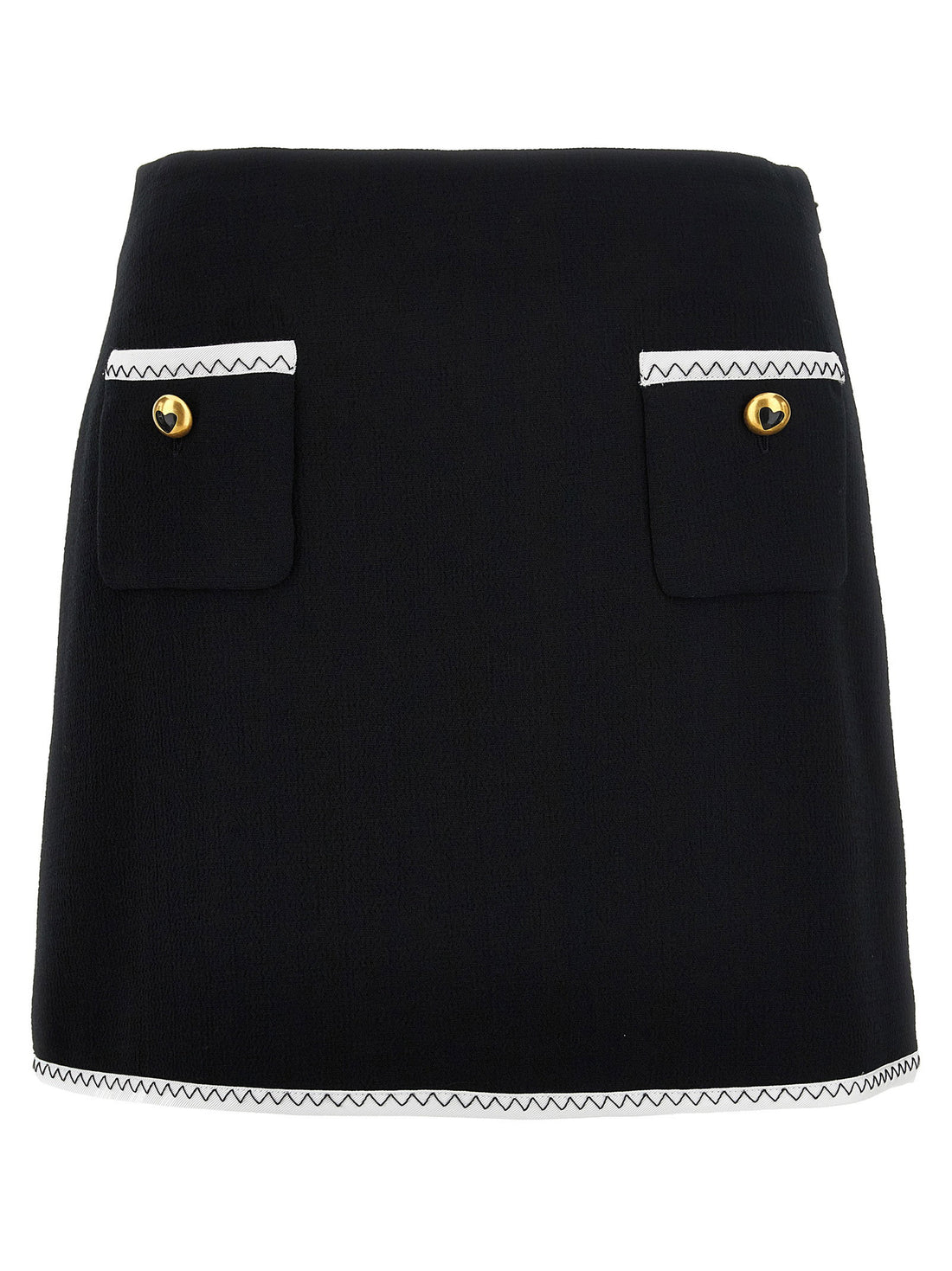 Moschino Heart Button Skirt White/black