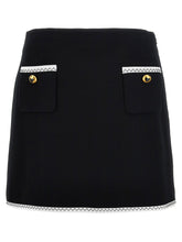Moschino Heart Button Skirt White/black