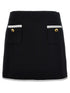 Moschino Heart Button Skirt White/black
