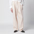 Jil Sander Ivory Wool Gabardine Trousers Beige
