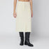 Jil Sander Vanilla Wool Midi Skirt White