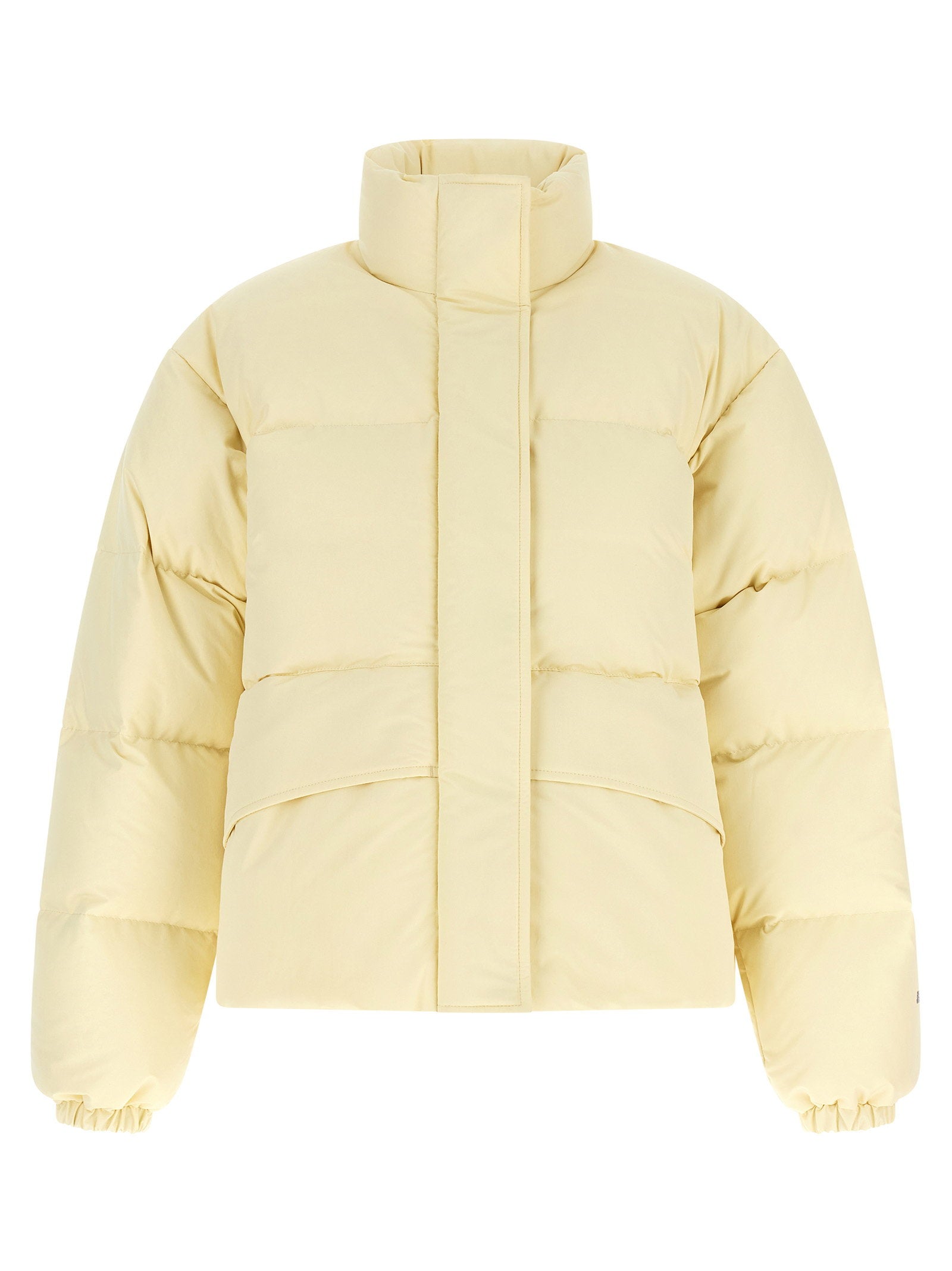 Jil Sander Technical Fabric Quilted Down Jacket Beige