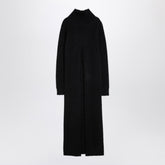 Jil Sander Long Alpaca Turtleneck Dress in Black