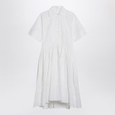 Jil Sander Cotton Asymmetric Shirt Dress White White